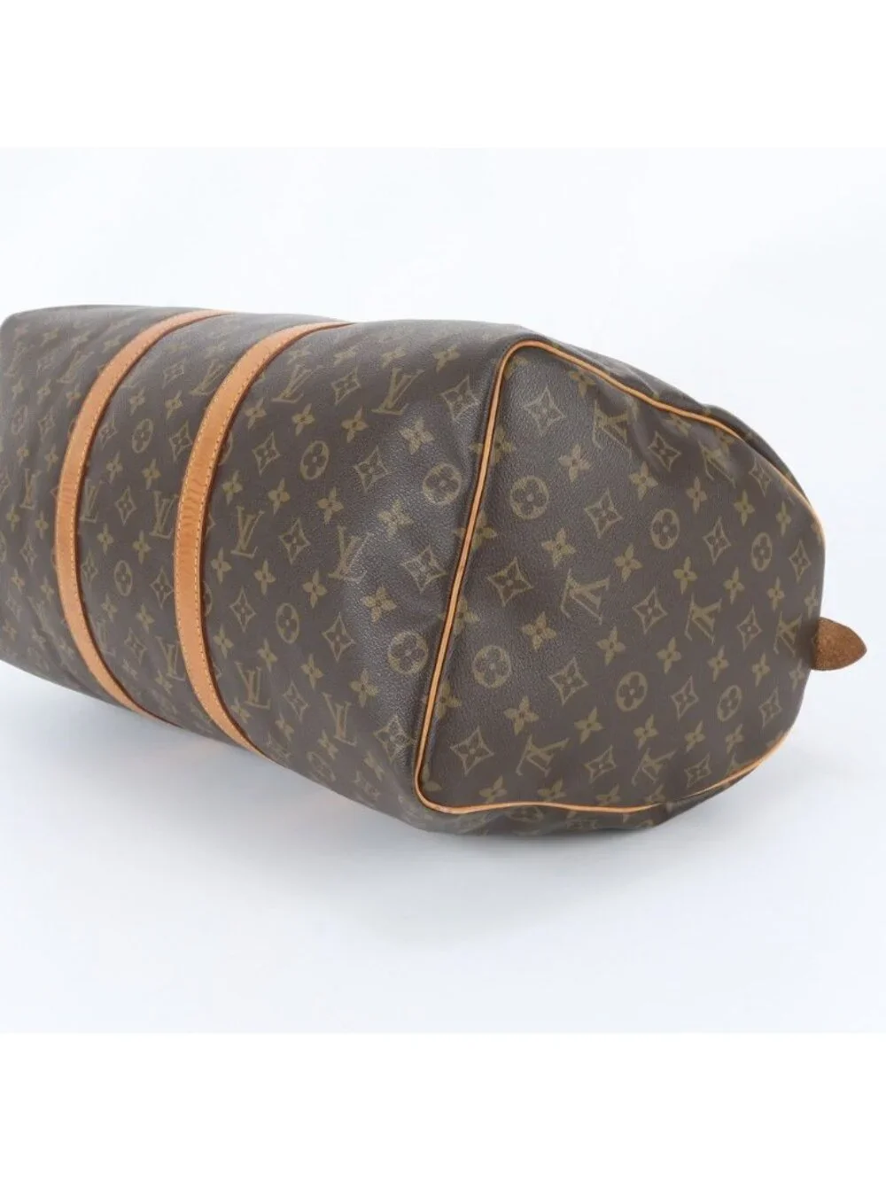 Louis Vuitton Monogram Keepall 50 Leather Boston Bag Tote Travel